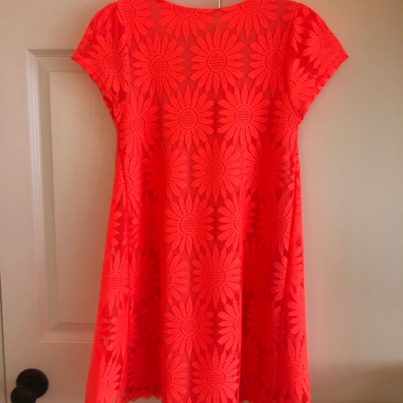 Urban Outfitters Orange Sunflower Dress - Picture 2 of 3
